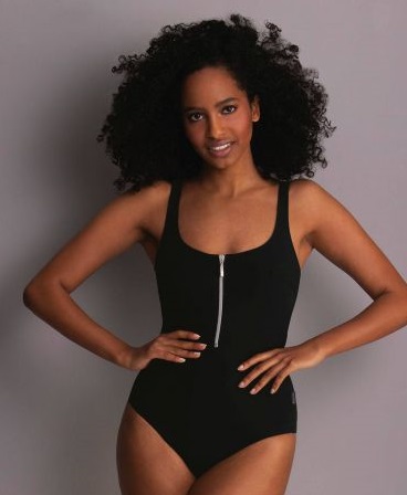 Maillot une pièce à tirette ANITA ROSA FAIA "Elouise " 7742 - Noir 001