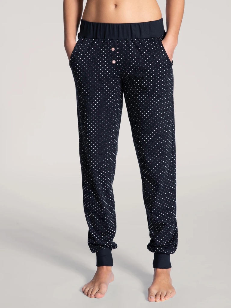 Pantalon dame homewear 100% coton durable CALIDA "Favourites Dreams" 29439 - Dark Lapis Blue 339