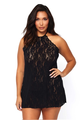 Robe sexy en dentelle - Plus size - LEG AVENUE 81562Q - Noir 001