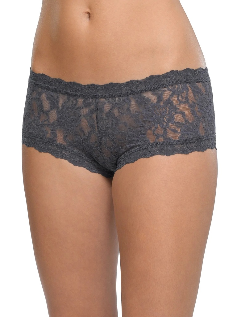 Shorty dentelle stretch HANKY PANKY "Boyshort" 4812P - Granite