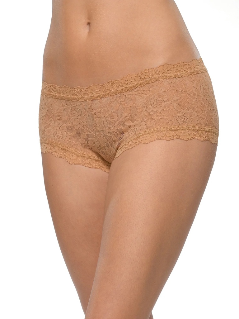 Shorty dentelle stretch HANKY PANKY "Boyshort" 4812P - Suntan