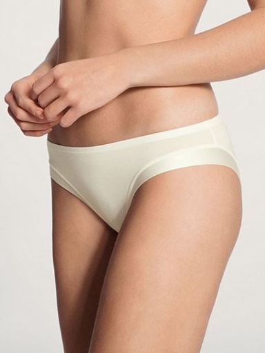 Slip coupe classique coton & satin CALIDA "Cate" 22258 - Albaster Cream 911