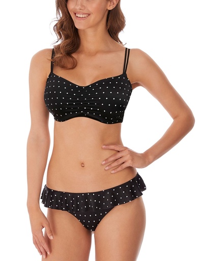 Bas de Bikini slip italien à volant FREYA "Jewel Cove" AS7235 - Noir BLK