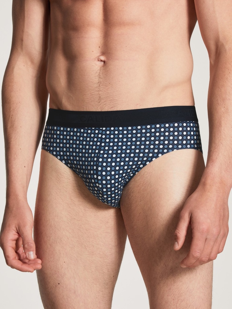 Slip homme fantaisie 90% coton CALIDA "Grafic Cotton" 22687 - Saragossa Blue 445