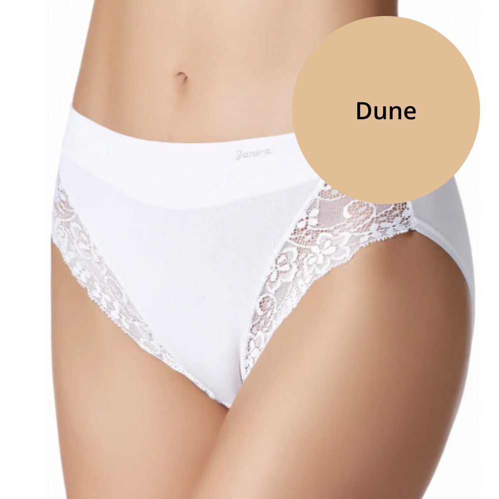 Slip Milano coton & dentelle - Pack de 2 - JANIRA "Milano Essencial" 1031397 - Dune 483