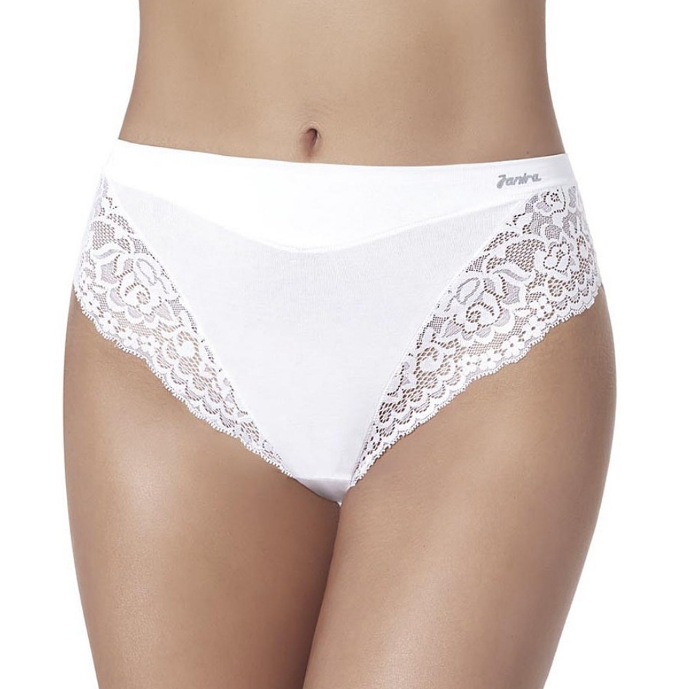 Slip Milano JANIRA "Lace Cotton" 1032080 - Blanc 001