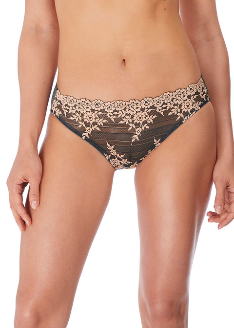Slip WACOAL "Embrace Lace" WA064391 - Ebony Shifting Sand 076
