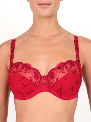 Soutien-gorge avec armatures en 3 parties CONTURELLE "Provence" 0080505 - Rouge Tango 546
