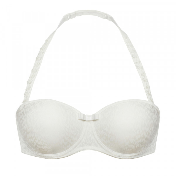 Soutien-gorge à coques bretelles amovibles & tour de cou DACAPO "Bright" 347004 - Ivory 131