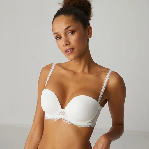 Soutien-gorge bandeau bretelles amovibles SIMONE PERELE "Karma" 12V302 - Naturel 030