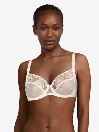 Soutien-gorge armatures en 3 parties enveloppant CHANTELLE "Champs Elysées" C26010 - Ivoire 035