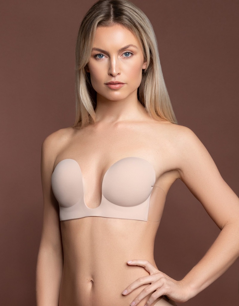 Soutien-gorge autocollant dos nu BYE BRA "Seamless U-style Bra" 1041-1045 - Nude