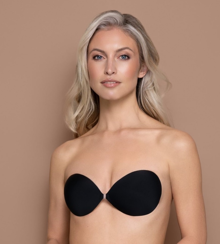 Soutien-gorge autocollant invisible & dos nu BYE BRA "Invisible Bra" 961N-964N+1398 - Noir