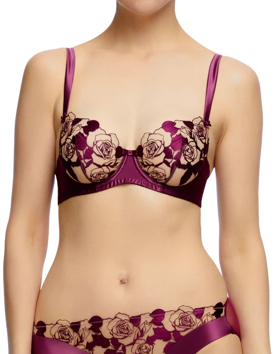 Soutien-gorge balconnet DITA VON TEESE "Rosabelle" D59027 - Dark Cher