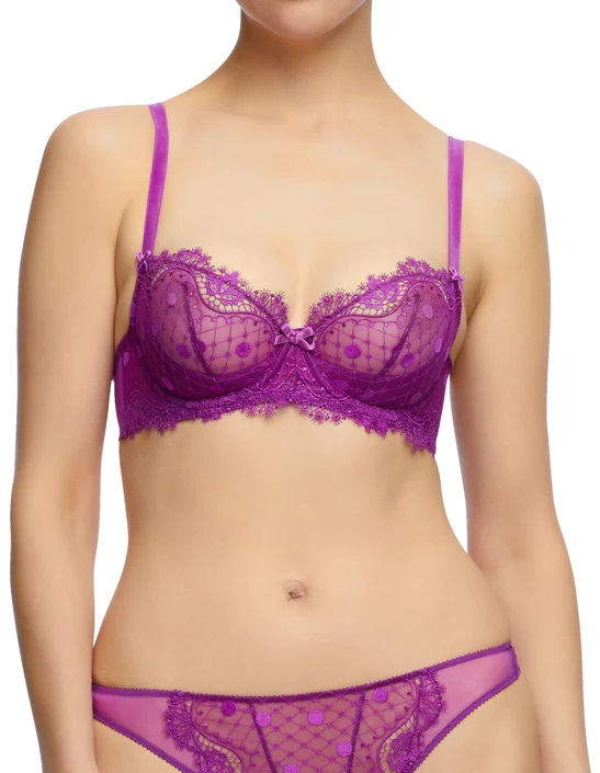 Soutien-gorge balconnet DITA VON TEESE "Vedette" D59024 - Violet