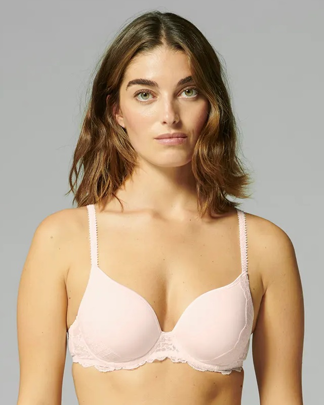 Soutien-gorge coques spacer plongeant SIMONE PERELE "Rêve" 12Z316 - Rose Sakura 314