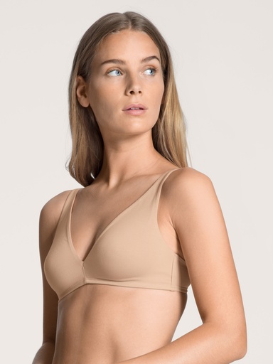 Soutien-gorge coton triangle sans armatures CALIDA "Natural Comfort" 04375 - Rose teint 160