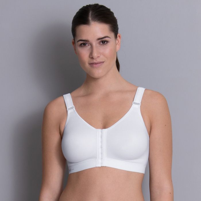 Soutien-gorge de sport sans armatures & fermeture avant ANITA ACTIVE Firm Support "Frontline open" 5523 - Blanc 006