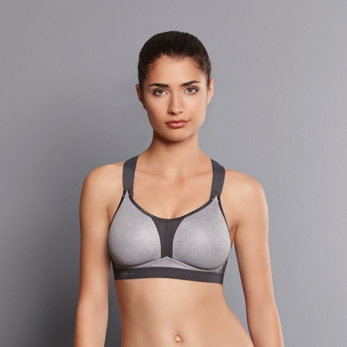 Soutien-gorge de sport sans armatures ANITA ACTIVE Maximum Support "DynamiX star" 5537 - Gris chiné 254