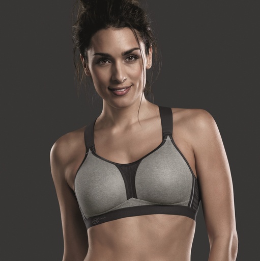 Soutien-gorge de sport sans armatures ANITA ACTIVE Maximum Support "DynamiX Star" 5537 - Gris Chiné 254