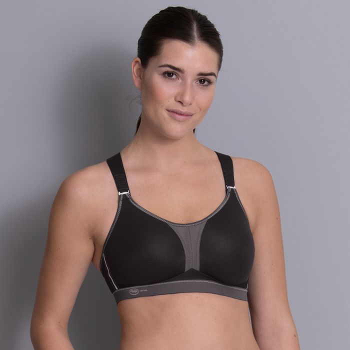 Soutien-gorge de sport sans armatures ANITA ACTIVE Maximum Support "DynamiX star" 5537 - Noir/anthracite 445
