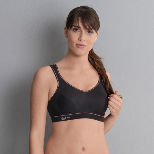 Soutien-gorge de sport sans armatures ANITA ACTIVE Maximum Support "Extrême control" 5527 - Noir doré 471