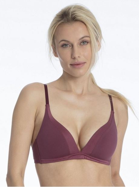 Soutien-gorge triangle à coques sans armatures CALIDA "Cate" 03158 - Bordeau 207
