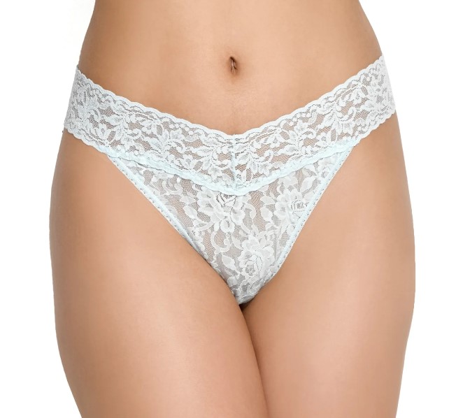 String dentelle stretch HANKY PANKY "Original Rise Thong" 4811P - Celeste Blue