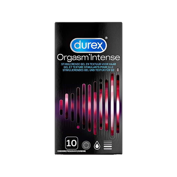 Préservatif avec gel stimulant DUREX "Orgasm'intense" 10 pièces