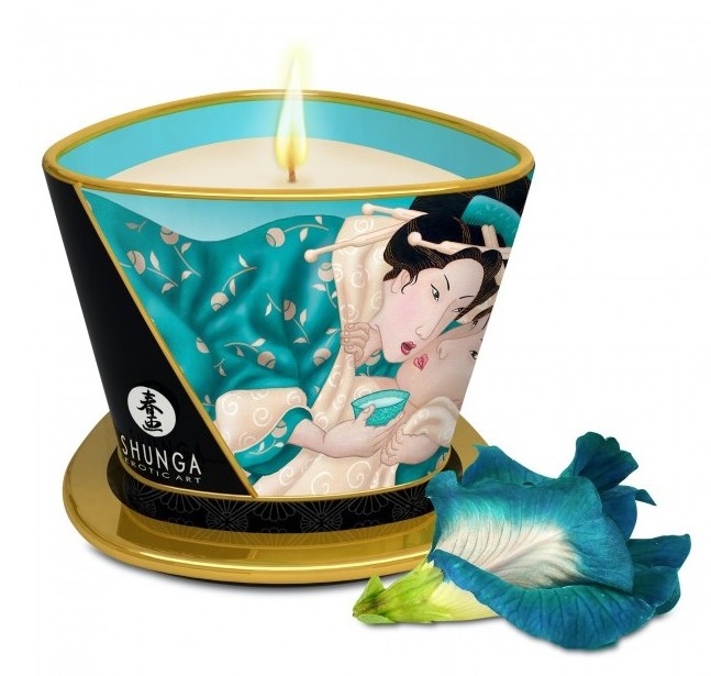 Bougie de massage parfumée SHUNGA "Sensual" 170ml - Fleurs des îles