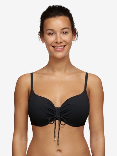 Haut de Bikini armaturé souple enveloppant CHANTELLE "Inspire" C10G10 - Noir 011