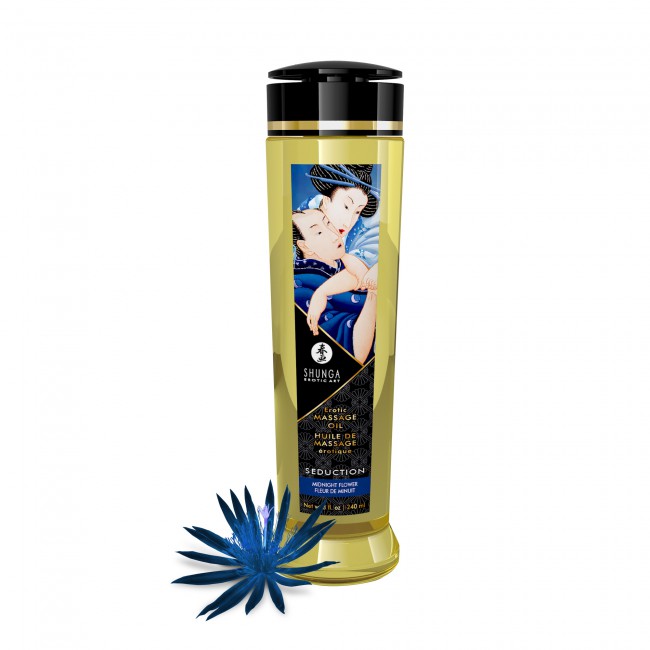 Huile de massage corps entier SHUNGA "Séduction" 240ml - Fleur de minuit