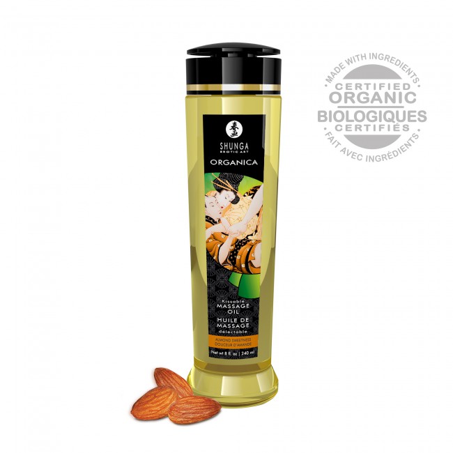 Huile de massage corps entier Bio SHUNGA "Organica" 240ml - Douceur d'amande