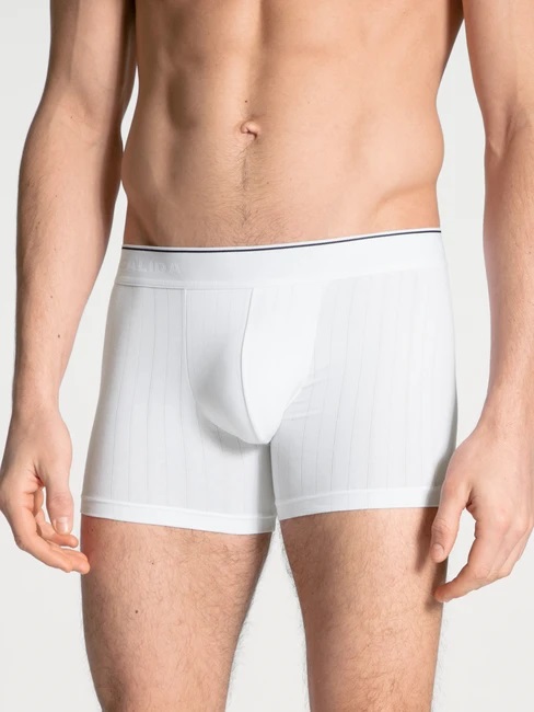 Boxer coupe longue CALIDA "Pure & Style" 26986 - Blanc 001