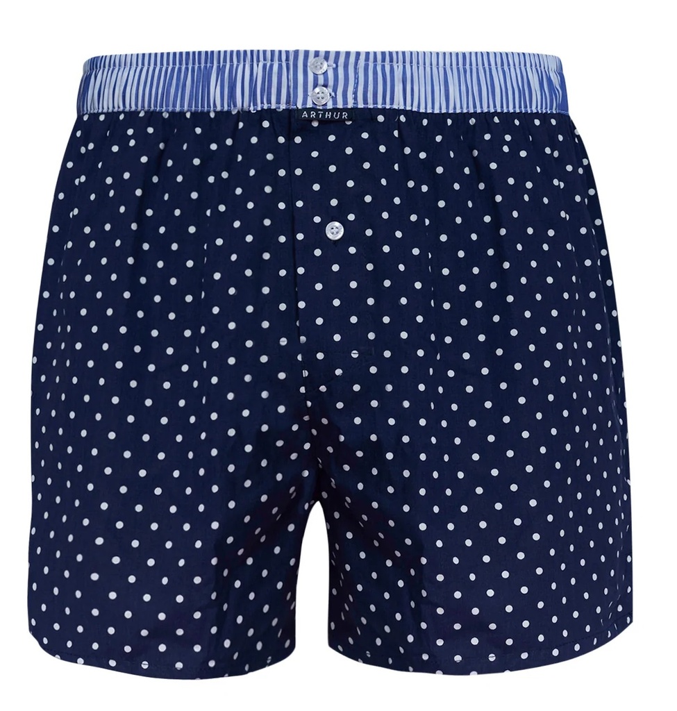 Caleçon américain homme avec maintien intérieur 100% coton bio ARTHUR "Le Club" CSP - Marine 002