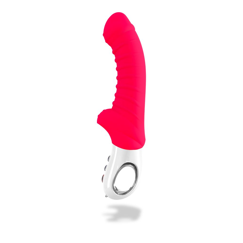 Vibromasseur double stimulation nervuré & point G FUN FACTORY "Tiger" - India Red