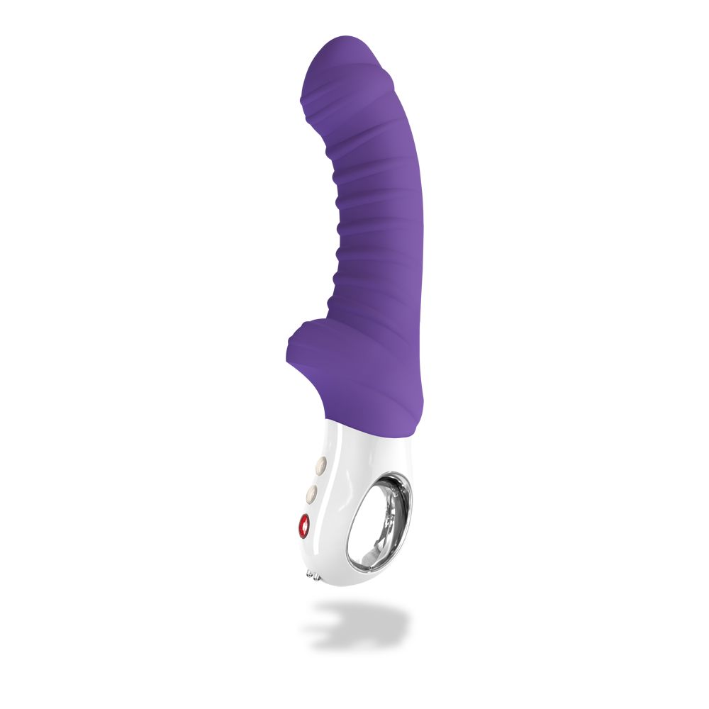 Vibromasseur double stimulation nervuré & point G FUN FACTORY "Tiger" - Violet