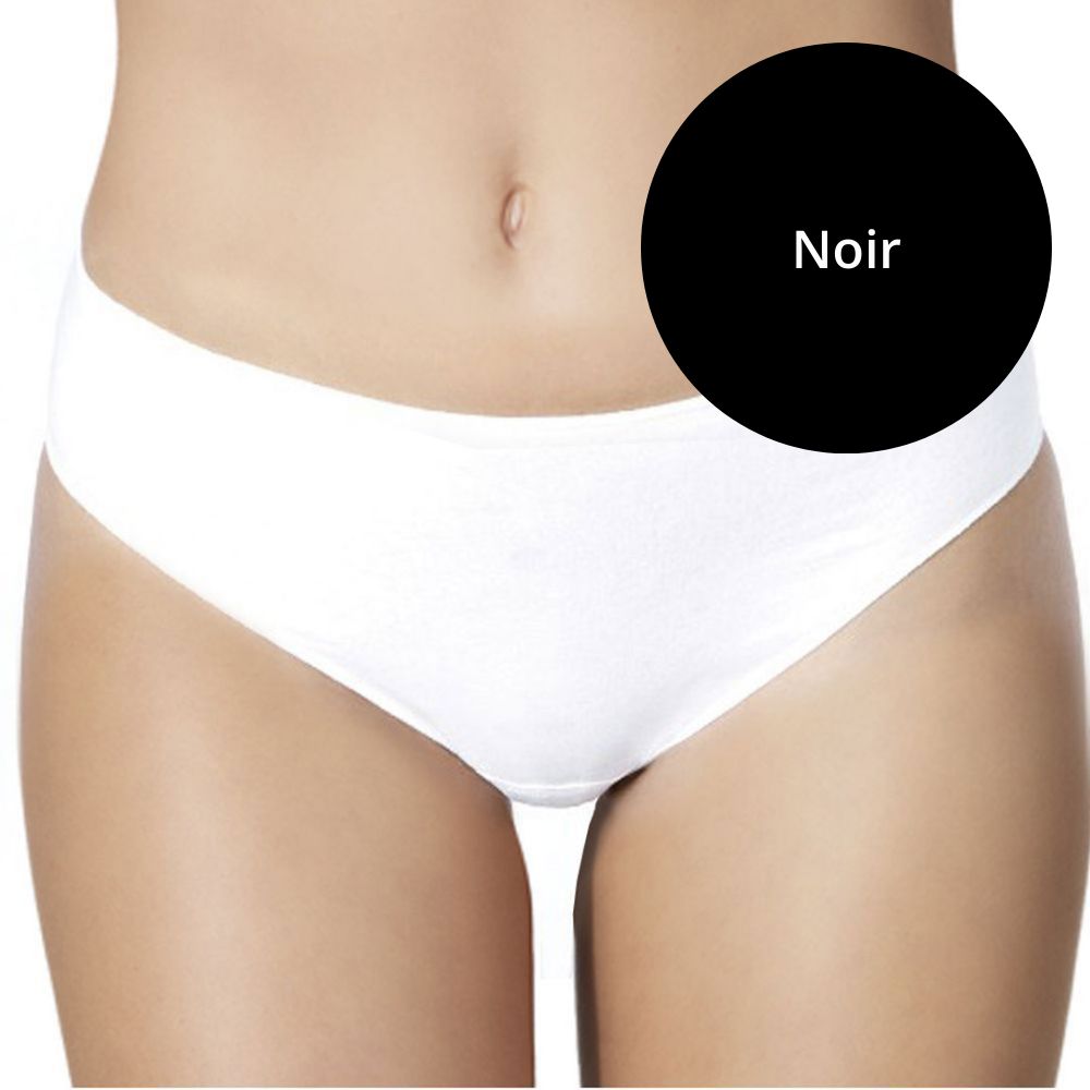 Slip 96% coton JANIRA "Perfect day" 1031392 - Noir