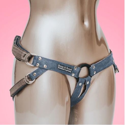 Harnais pour godemichet FUN FACTORY "Strap & Bound Harness" - Jeans Blue