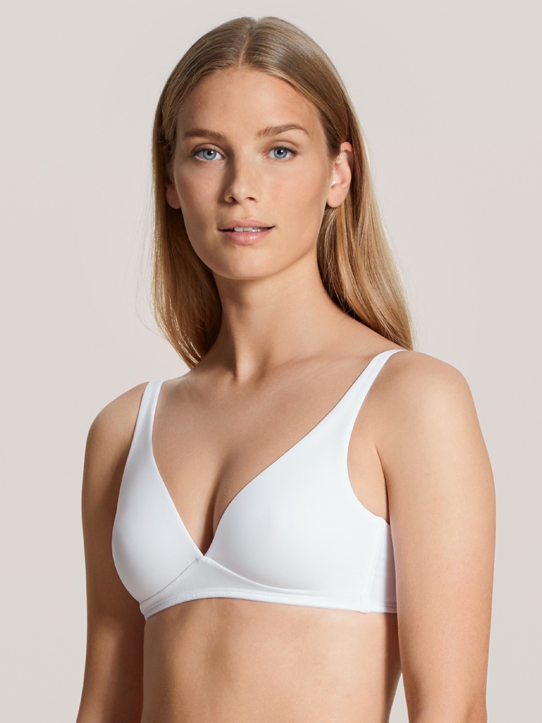 Soutien gorge sans armature en Econyl recyclé CALIDA "Eco Sense" 04138 - Blanc 001