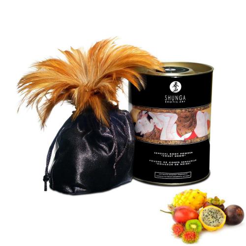 Poudre de corps comestible pour massage à sec SHUNGA "Douceur de Neige" 228g - Fruits Exotiques