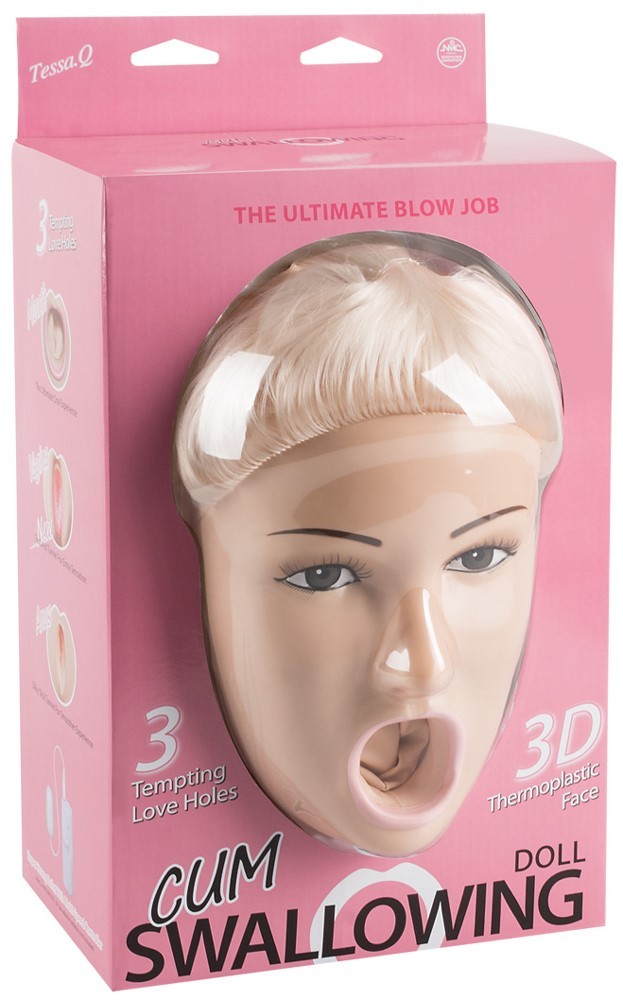 Poupée gonflable vibrante NMC "Tessa Cum Swallowing"