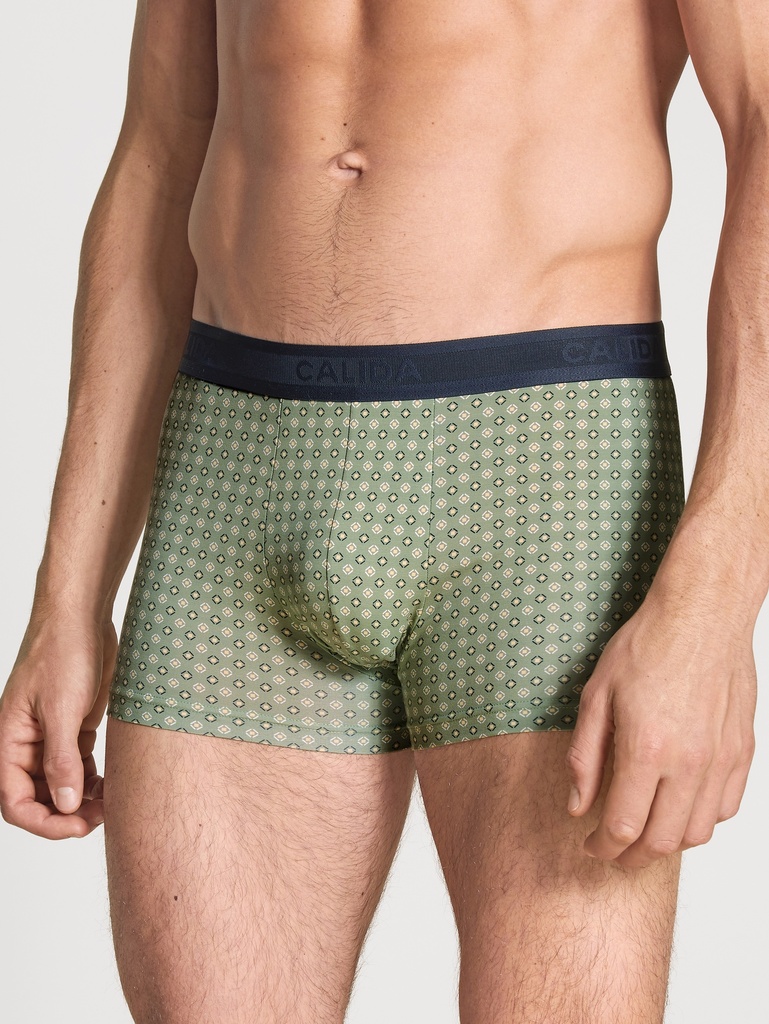 Boxer homme fantaisie coton CALIDA "Grafic Cotton" 26587 - Dark Olive 669