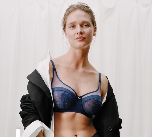 Soutien-gorge armaturé CHANTELLE "True Lace" C11M10 - Bleu danube 050