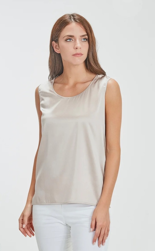 Top en soie OSCALITO "Pure Silk Stretch" 10306 - Beige 366