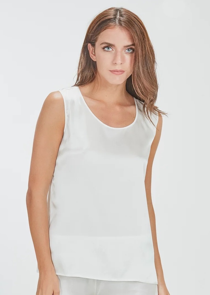 Top en soie OSCALITO "Pure Silk Stretch" 10306 - Ivoire 012