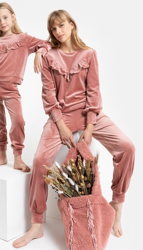Pyjama femme WOODY 222-5-THA-V + 222-5-THD-V - Rose 456