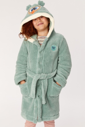 Peignoir en polar pour enfant WOODY 222-1-ROM-M - Blue gris 806