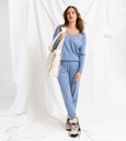 Pyjama femme WOODY 222-5-MHG-H + 222-5-MHD-H - Bleu 862
