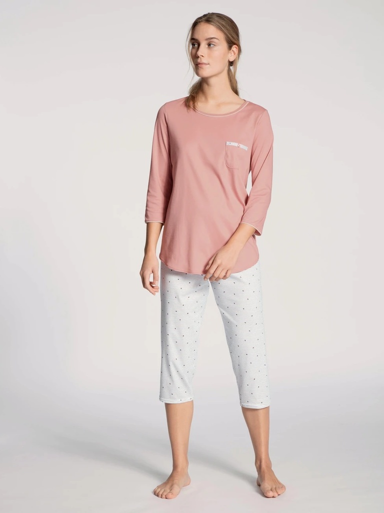 Pyjama 3/4 femme CALIDA "Sweet Dreams" 40236 - Rose bud 251